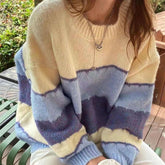 Pullover mit Farbblock-Streifen